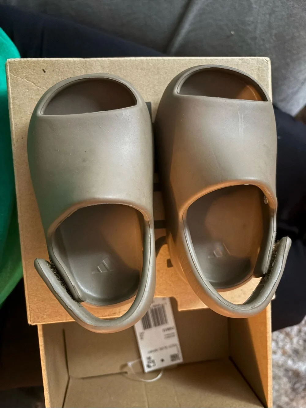 adidas Kids Olive Slip-On Backstrap Sandals